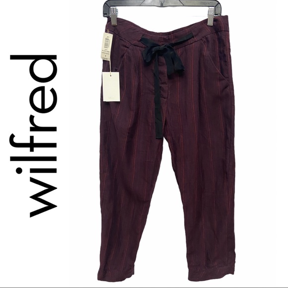 Wilfred Pants - Aritzia Wilfred Allant Cropped Linen Blend Pant